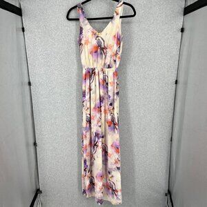 Show Me Your MuMu Kendall Maxi Dress Size S Purple Pink Watercolor Abers Babers